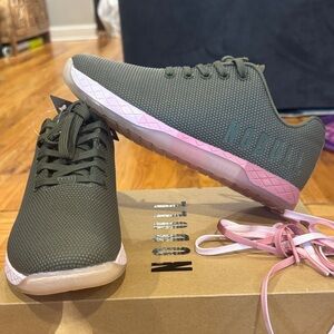 NOBULL Women's Green and Pink Athletic Shoes